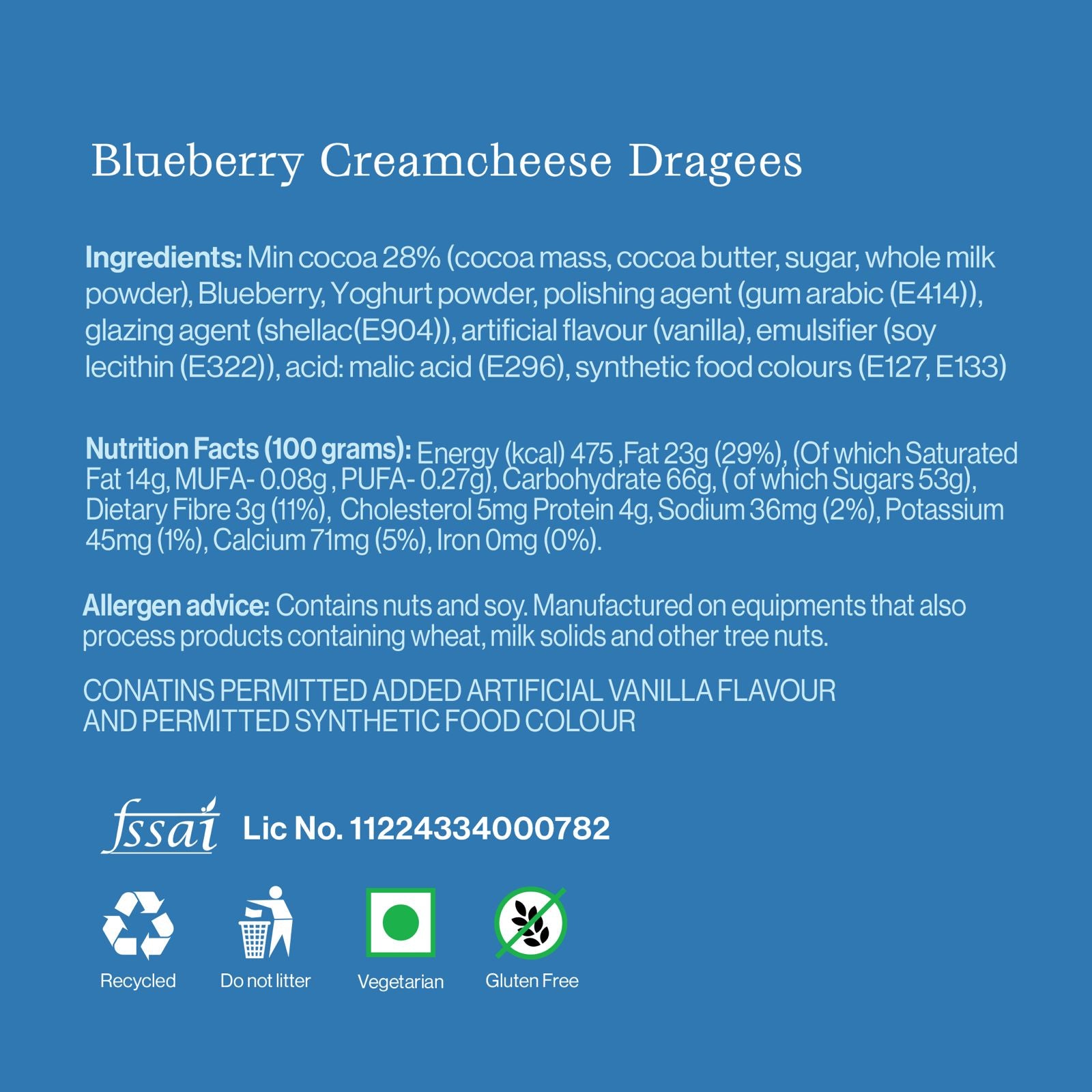 Blueberry Creamcheese Dragees