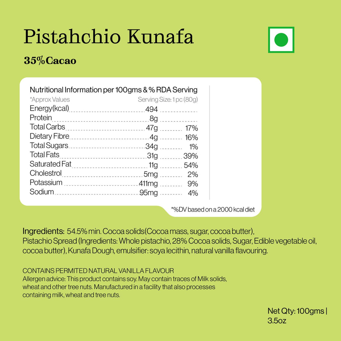 Pistachio Kunafa Bar