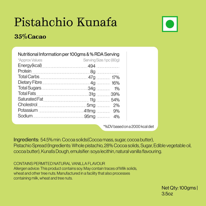 Pistachio Kunafa Bar