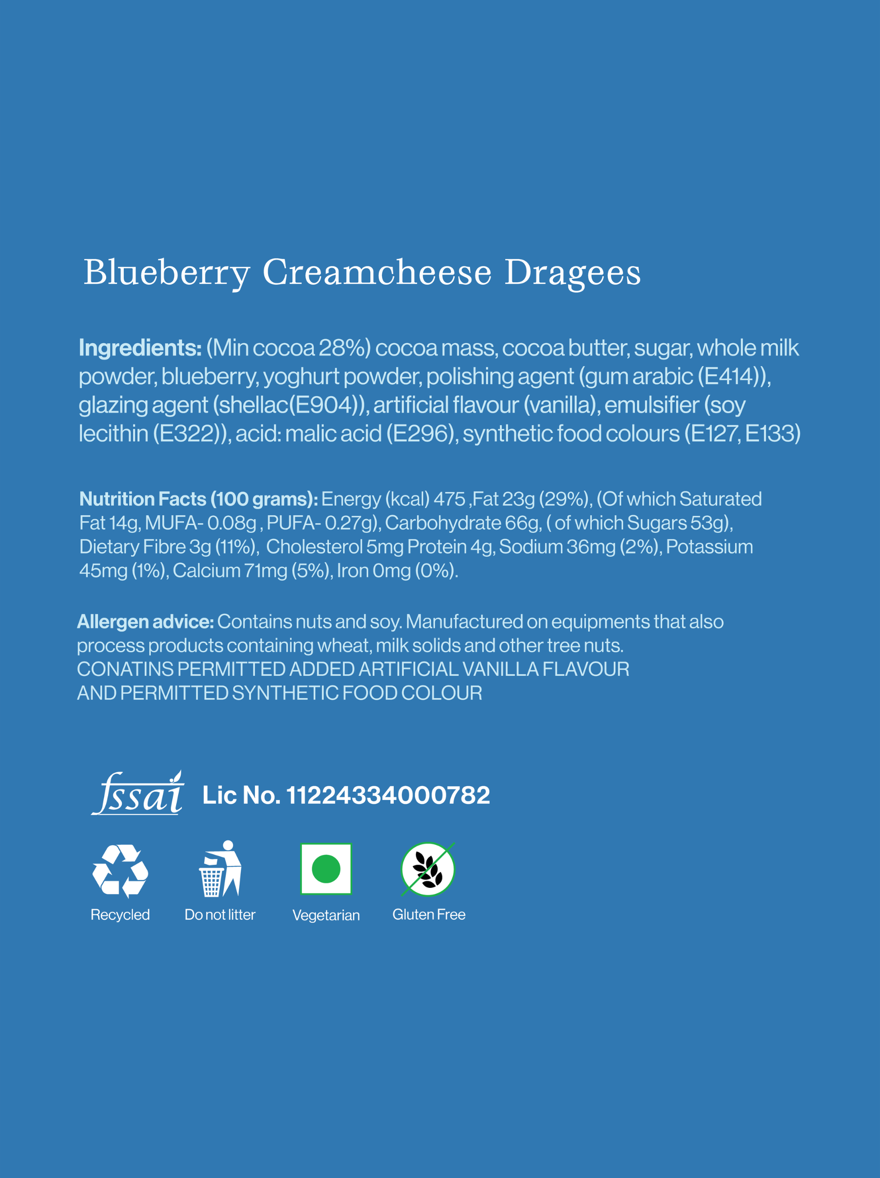 Blueberry Creamcheese Dragees