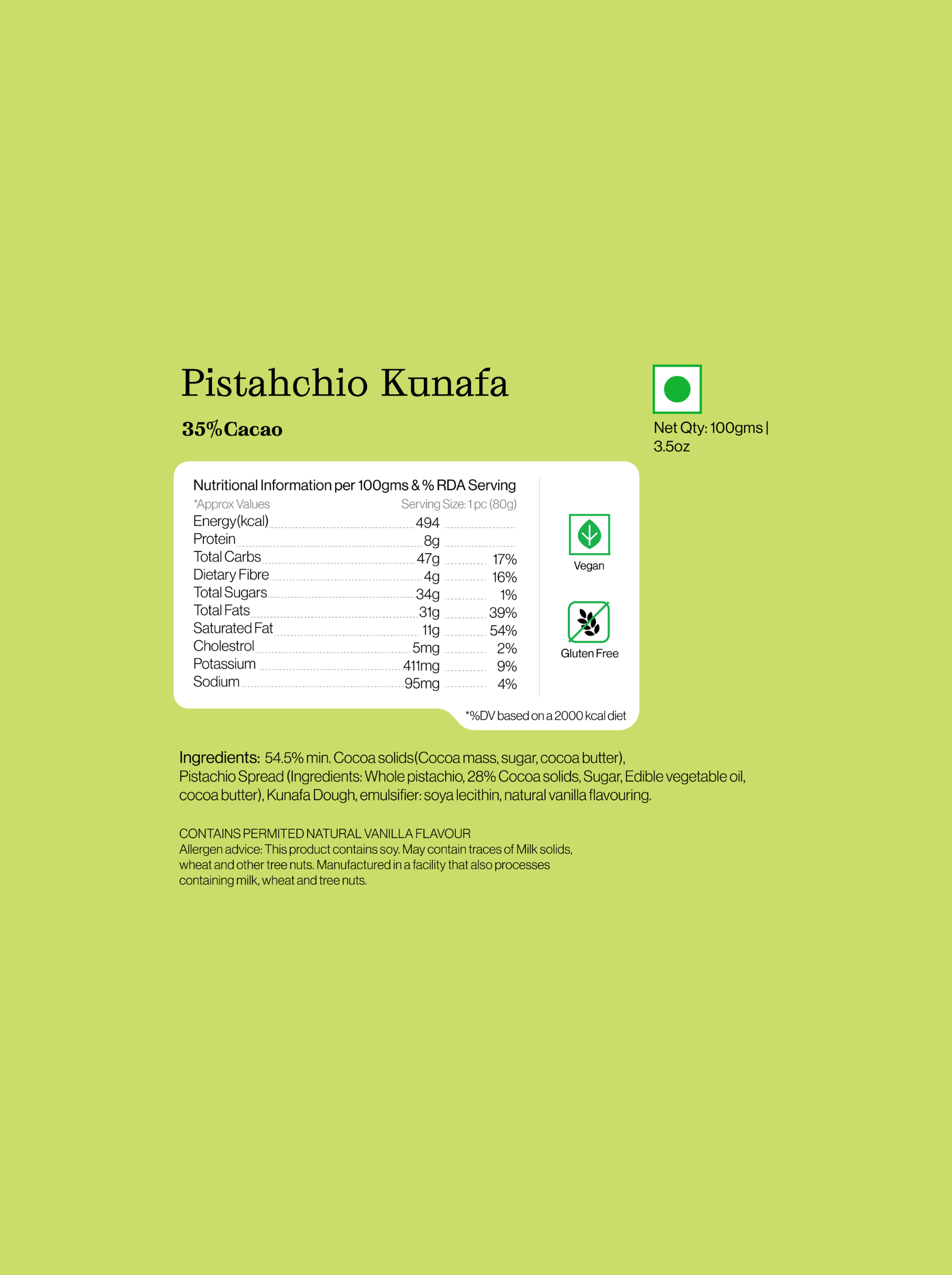 Pistachio Kunafa Bar
