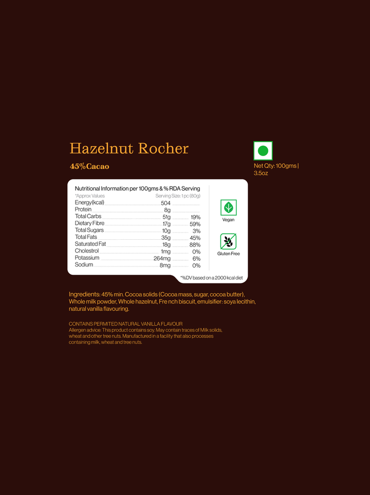 Hazelnut Rocher Bar