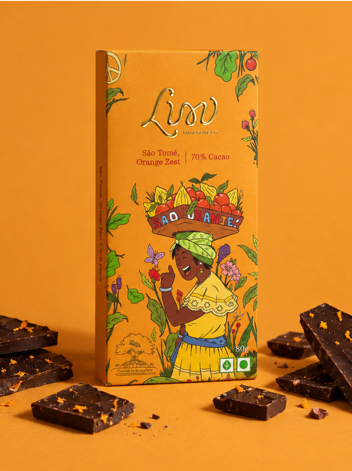 São Tomé - Single origin -  70% with Orange Zest