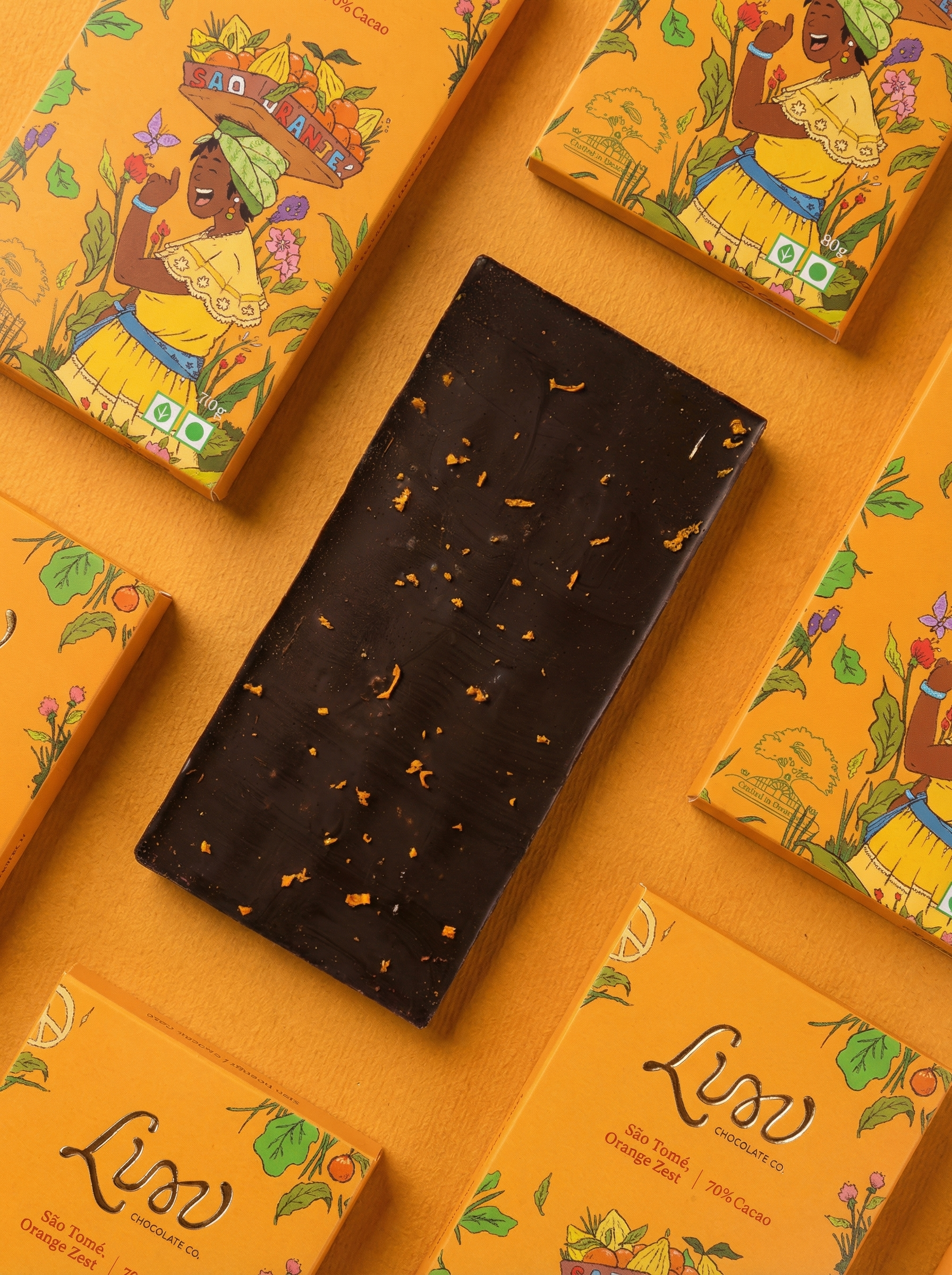 Sao Thome- Single origin -  70% with Orange Zest