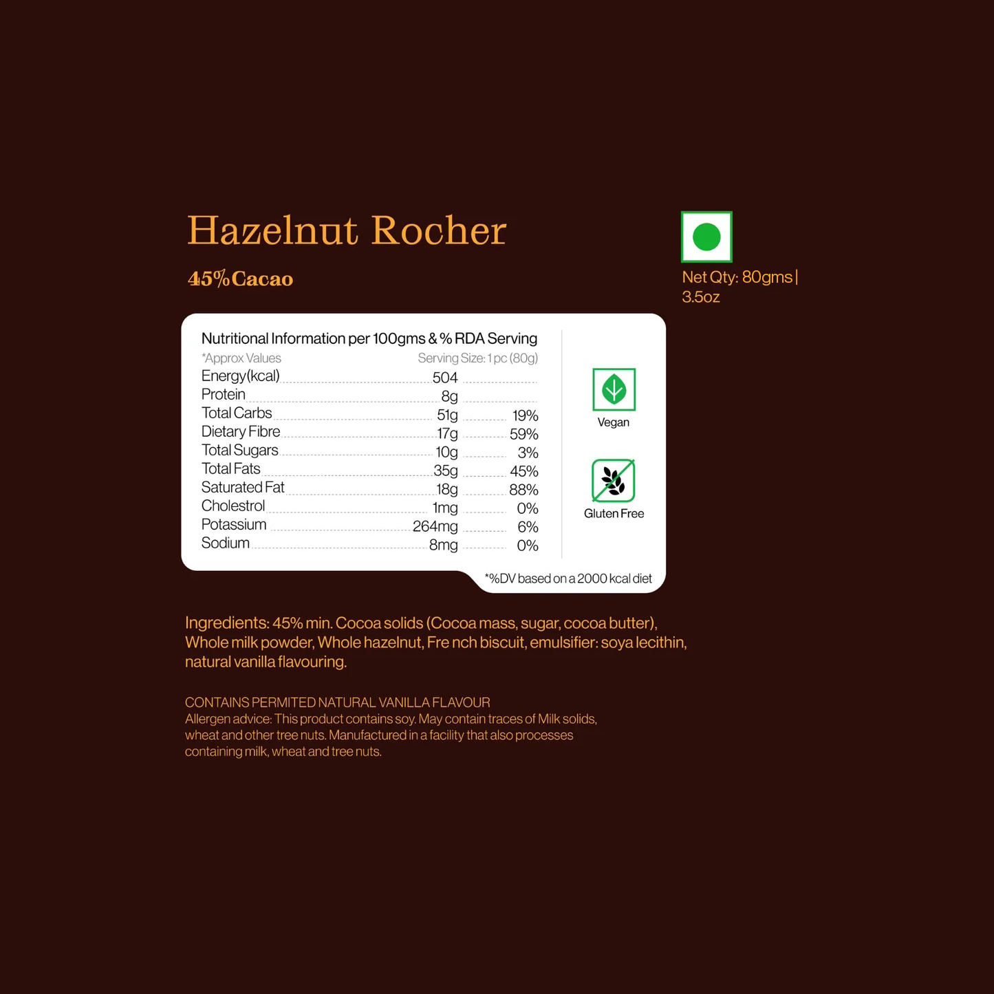 Hazelnut Rocher Bar