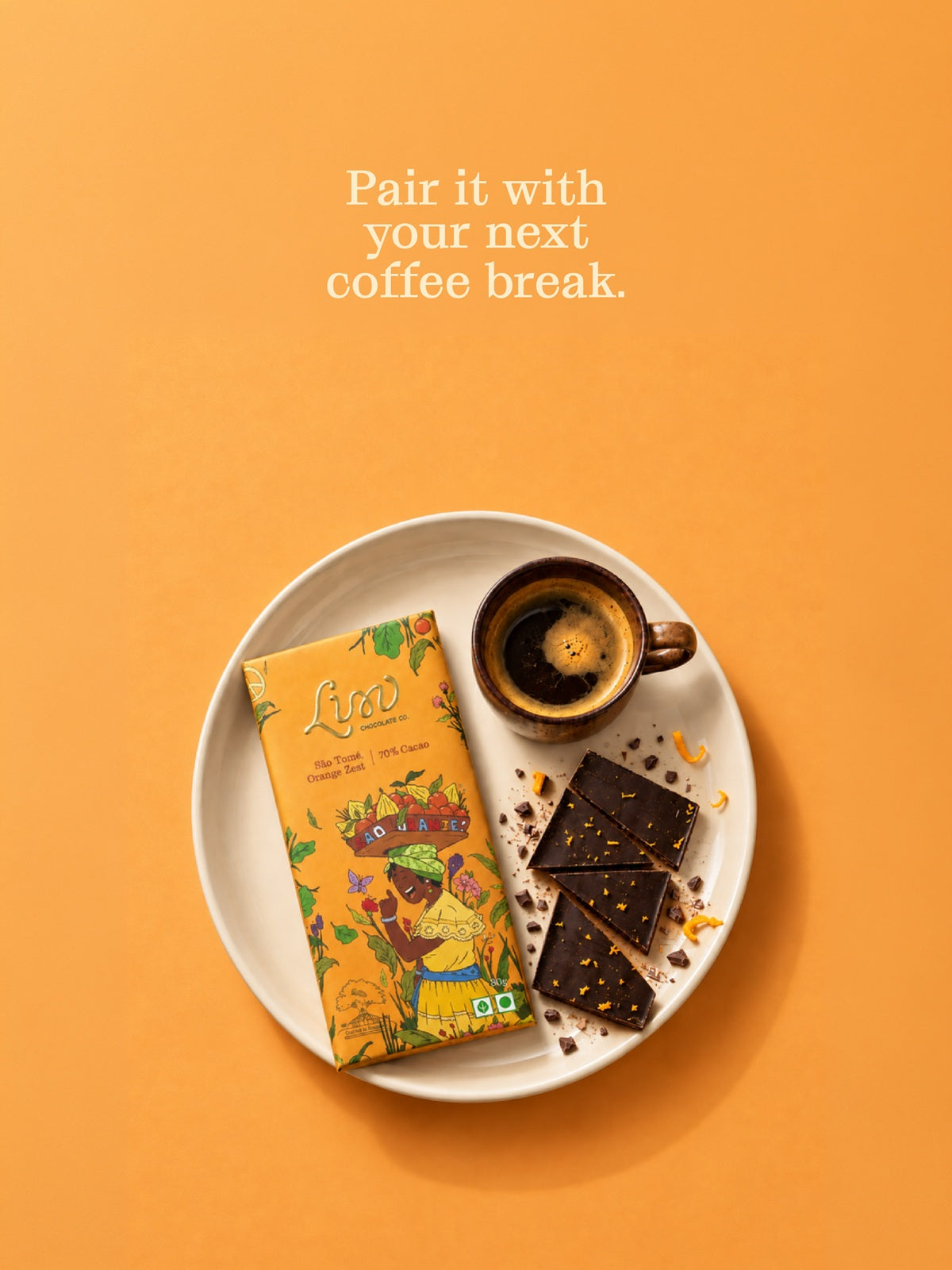 Sao Thome- Single origin -  70% with Orange Zest