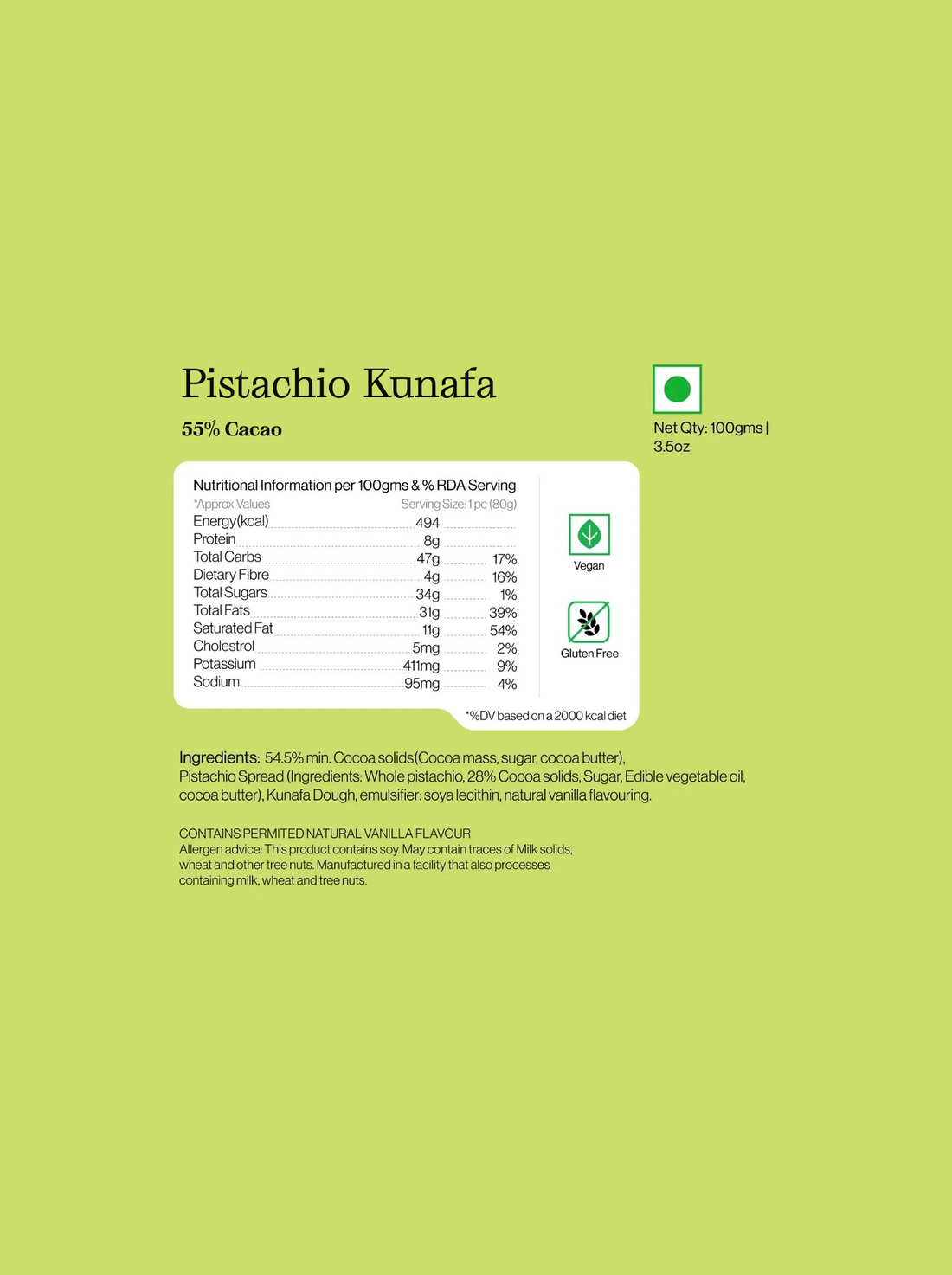 Pistachio Kunafa Bar